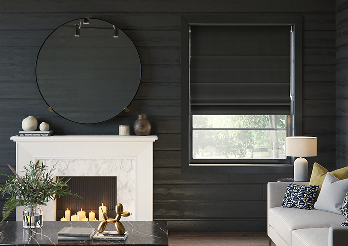 Ultra Luxe Velvet, Black - Roman Blind - Image 3